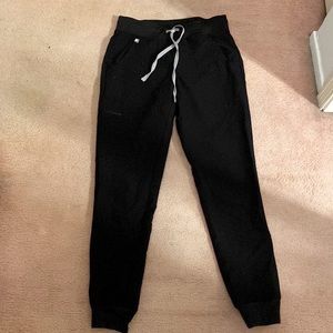 Womens scrub pants. Figs black jogger pants. Size xs